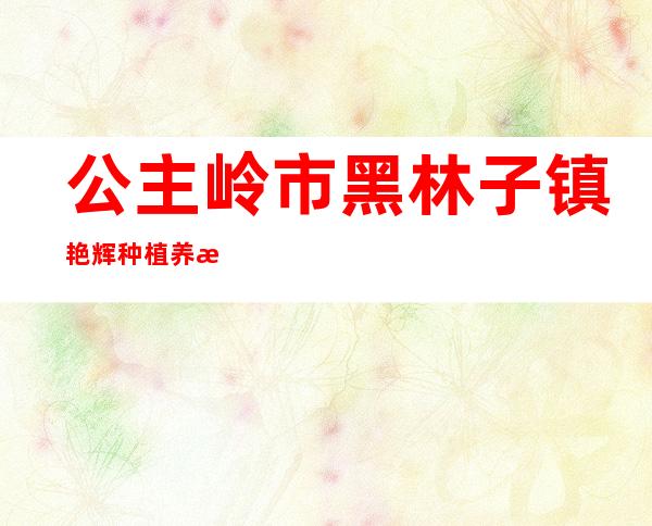 公主岭市黑林子镇艳辉种植养殖农民专业合作社